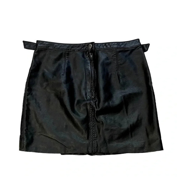 Free People Vegan Leather Midnight Magic Classic Mini Skirt - Picture 6 of 6